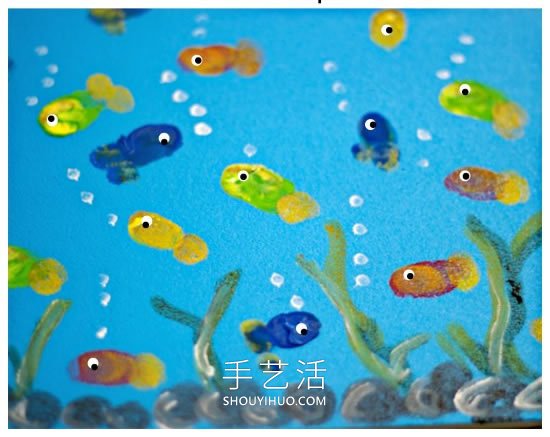 幼兒指紋魚水族館的畫法教程 -  rpnrmr.com