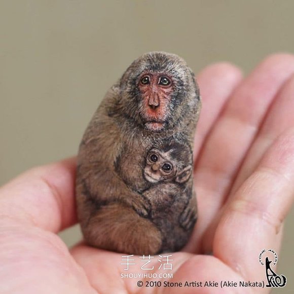 將普通的石頭DIY成可愛手掌大小的動物 -  rpnrmr.com