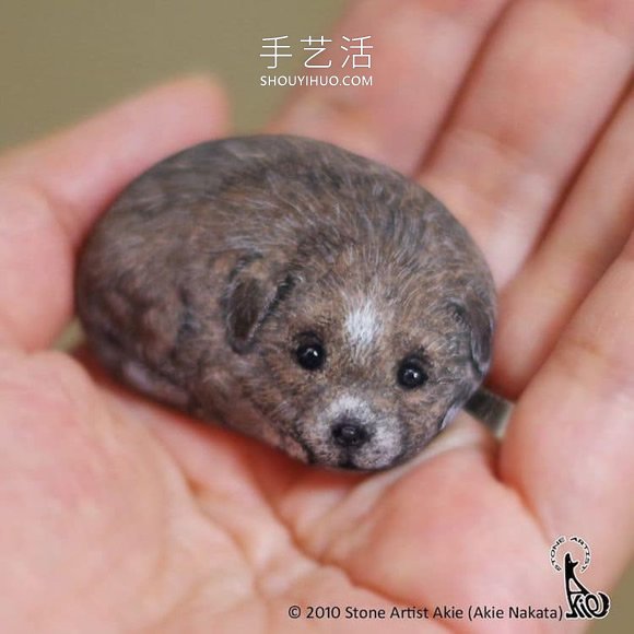 將普通的石頭DIY成可愛手掌大小的動物 -  rpnrmr.com