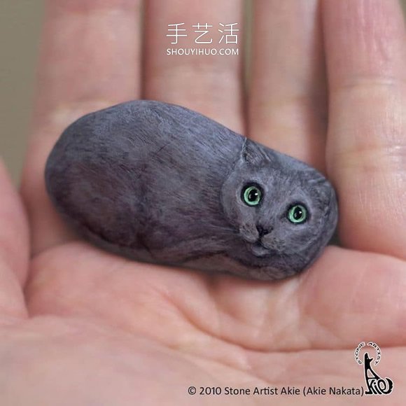 將普通的石頭DIY成可愛手掌大小的動物 -  rpnrmr.com