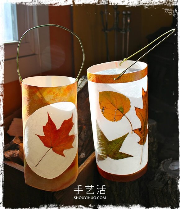 秋天落葉手工制作中秋節(jié)燈籠的做法 -  rpnrmr.com