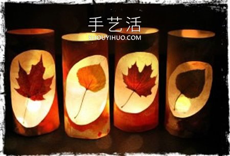 秋天落葉手工制作中秋節(jié)燈籠的做法 -  rpnrmr.com