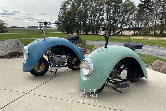 大眾甲殼蟲汽車DIY改造成迷你摩托車 -  rpnrmr.com