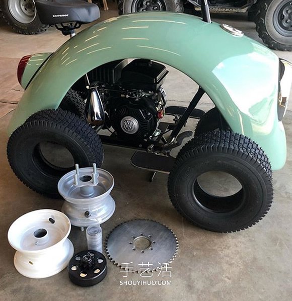 大眾甲殼蟲汽車DIY改造成迷你摩托車 -  rpnrmr.com