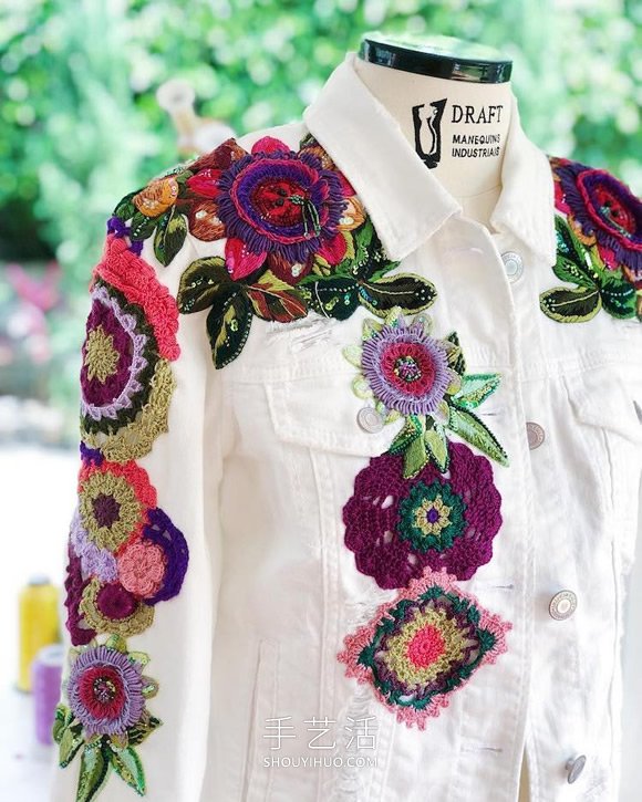 拉丁美洲刺繡藝術(shù)家的手工刺繡牛仔夾克 -  rpnrmr.com