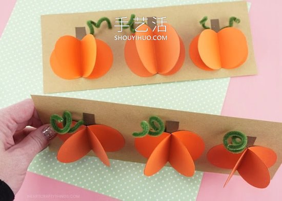 幼兒園秋天卡紙手工制作南瓜 -  rpnrmr.com