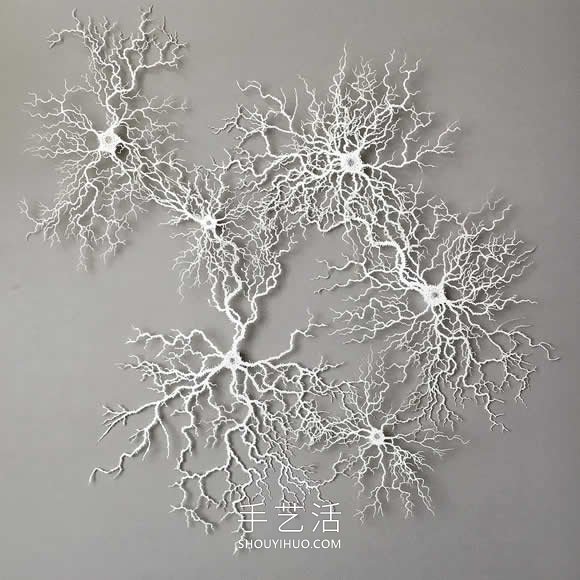 手工切割的模仿微生物的錯綜復(fù)雜的紙質(zhì)雕塑 -  rpnrmr.com