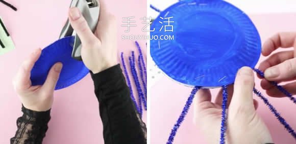 萬圣節(jié)紙盤蜘蛛手工制作教程 -  rpnrmr.com