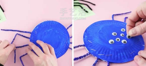 萬圣節(jié)紙盤蜘蛛手工制作教程 -  rpnrmr.com