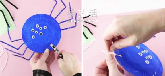 萬圣節(jié)紙盤蜘蛛手工制作教程 -  rpnrmr.com