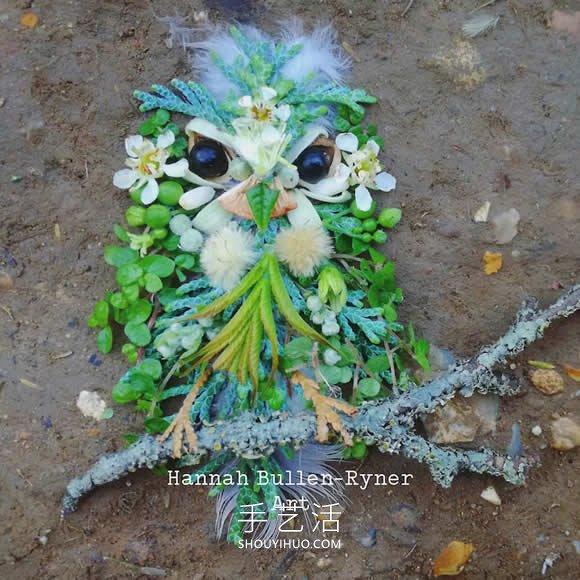 在森林中搜尋花朵和葉子，創(chuàng)作出精美鳥類肖像 -  rpnrmr.com
