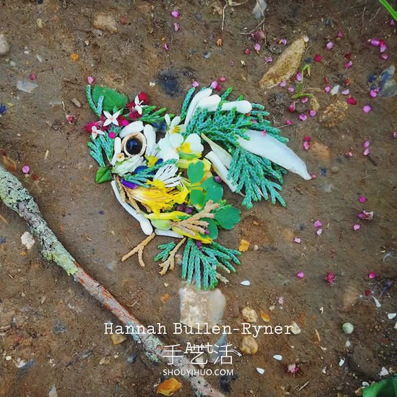 在森林中搜尋花朵和葉子，創(chuàng)作出精美鳥類肖像 -  rpnrmr.com