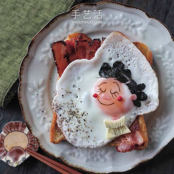 日本媽媽將煎雞蛋做成可愛的飯菜便當(dāng) -  rpnrmr.com
