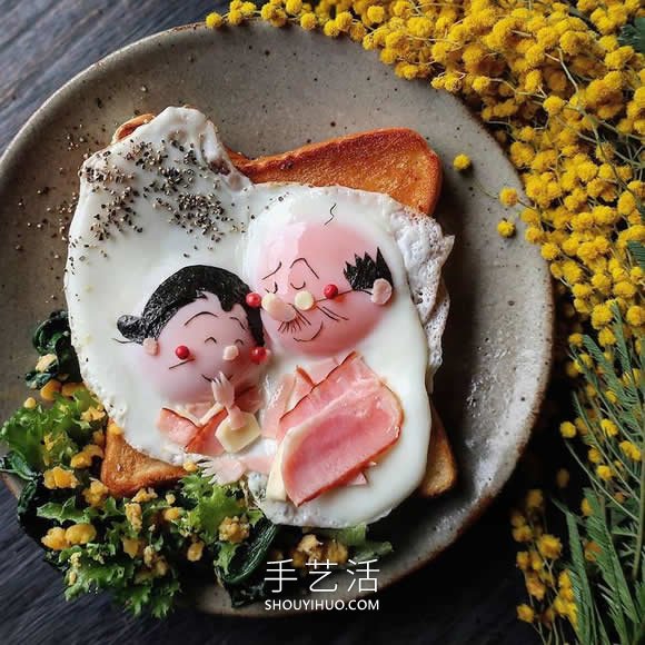 日本媽媽將煎雞蛋做成可愛的飯菜便當(dāng) -  rpnrmr.com