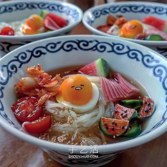 日本媽媽將煎雞蛋做成可愛的飯菜便當(dāng) -  rpnrmr.com