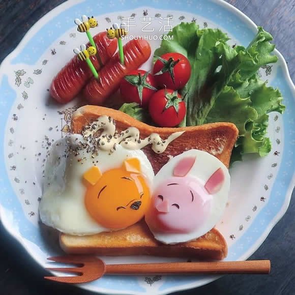 日本媽媽將煎雞蛋做成可愛的飯菜便當(dāng) -  rpnrmr.com