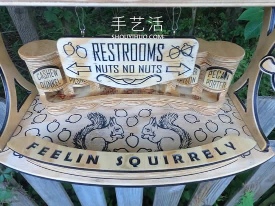 木工為松鼠制作了一個小酒吧，用來分配堅(jiān)果！ -  rpnrmr.com