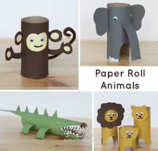 卷紙筒動物手工制作圖片教程 -  rpnrmr.com