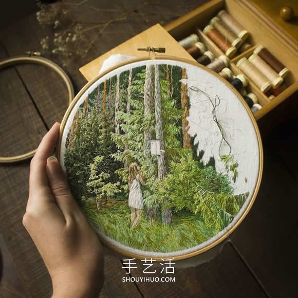 刺繡藝術(shù)家用針線“畫”出富有表現(xiàn)力的風(fēng)景 -  rpnrmr.com