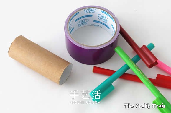 幼兒手工制作卷紙筒涂鴉器的做法教程 -  rpnrmr.com