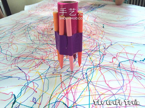 幼兒手工制作卷紙筒涂鴉器的做法教程 -  rpnrmr.com