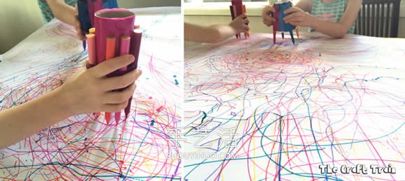 幼兒手工制作卷紙筒涂鴉器的做法教程 -  rpnrmr.com