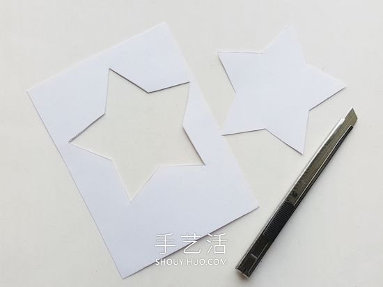 卡紙手工制作圣誕星星和圣誕樹(shù)的做法 -  rpnrmr.com