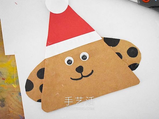 卡紙手工制作圣誕節(jié)狗狗的做法教程 -  rpnrmr.com