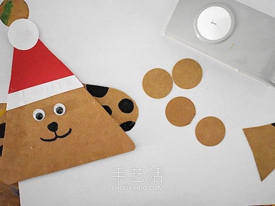 卡紙手工制作圣誕節(jié)狗狗的做法教程 -  rpnrmr.com