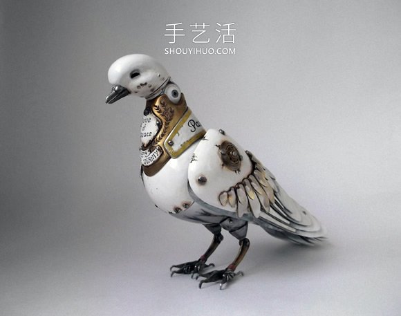 丟棄的機械零件DIY蒸汽朋克風(fēng)的動物雕塑 -  rpnrmr.com