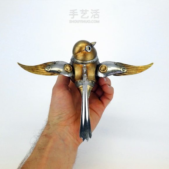 丟棄的機械零件DIY蒸汽朋克風(fēng)的動物雕塑 -  rpnrmr.com