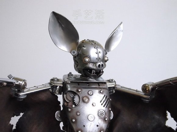 丟棄的機械零件DIY蒸汽朋克風(fēng)的動物雕塑 -  rpnrmr.com