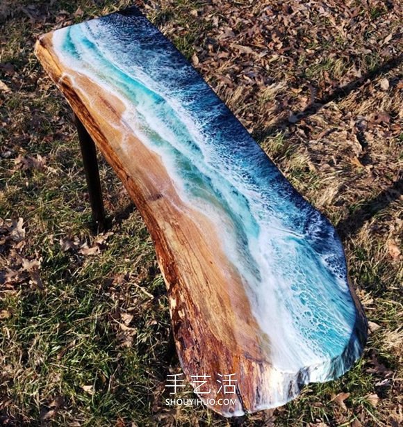 用木材和樹脂DIY呈現(xiàn)海洋之美的藝術(shù)品 -  rpnrmr.com