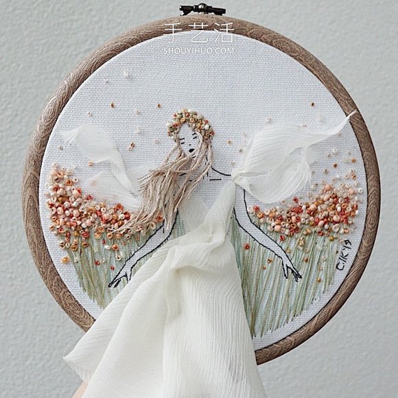 3D人物刺繡，仿佛夏日的微風(fēng)輕拂過她們 -  rpnrmr.com