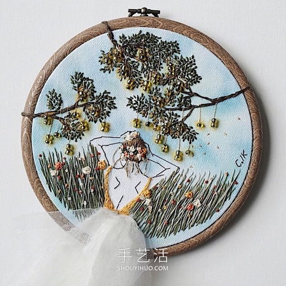 3D人物刺繡，仿佛夏日的微風(fēng)輕拂過她們 -  rpnrmr.com