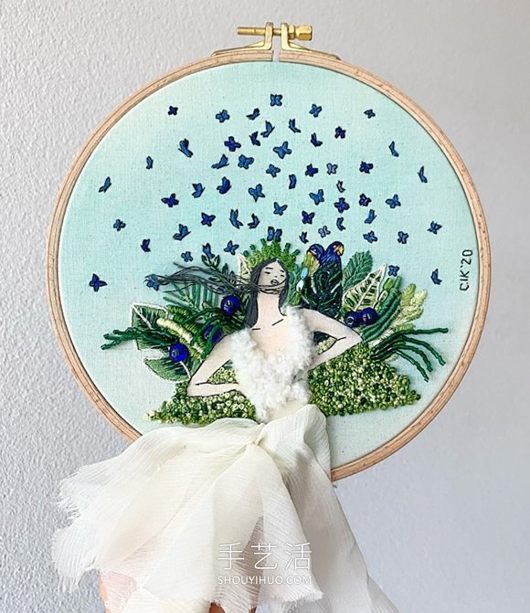 3D人物刺繡，仿佛夏日的微風(fēng)輕拂過她們 -  rpnrmr.com