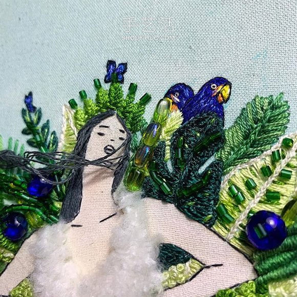 3D人物刺繡，仿佛夏日的微風(fēng)輕拂過她們 -  rpnrmr.com