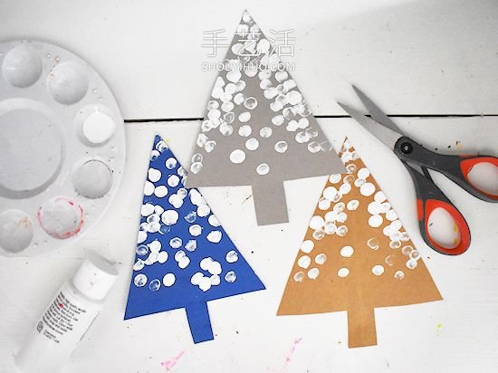幼兒園手工制作被雪覆蓋的樹(shù)木 -  rpnrmr.com