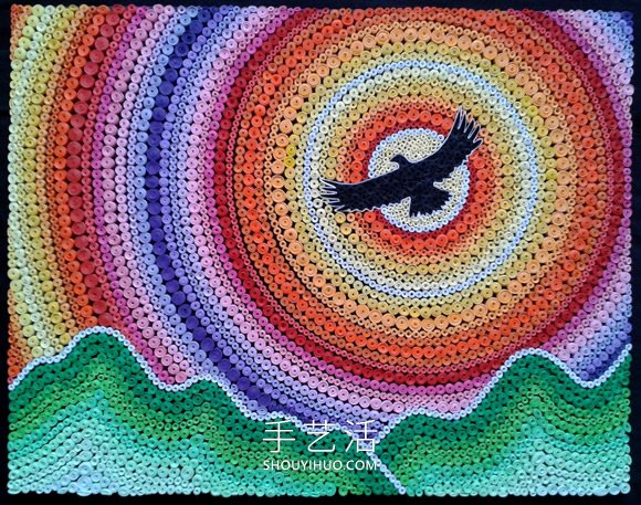 衍紙藝術(shù)家手工DIY梵高的“星月夜” -  rpnrmr.com