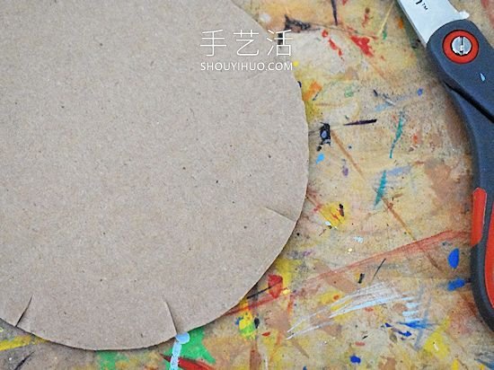 硬紙板手工制作冬天毛線花邊雪花的方法教程 -  rpnrmr.com