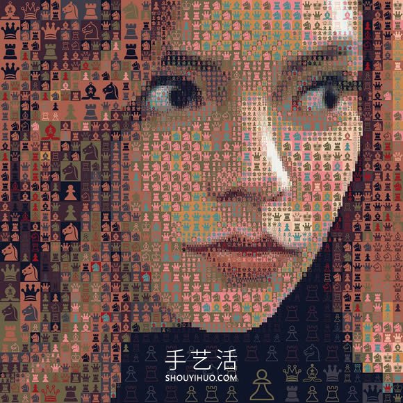 國際象棋符號組成馬賽克風《后翼棄兵》劇照 -  rpnrmr.com