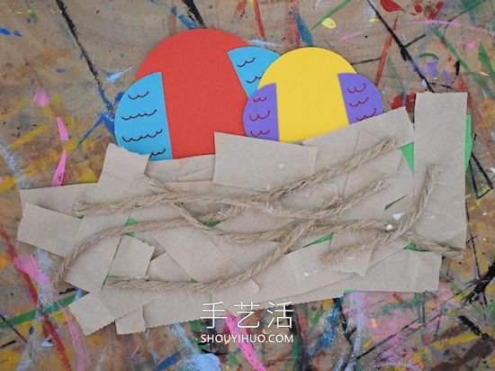 春天手工制作：鳥窩里的鳥媽媽和寶寶！ -  rpnrmr.com